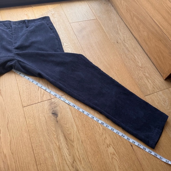OAK + FORT STRAIGHT LEG BLUE CORDUROY PANTS - 31 - Picture 10 of 15
